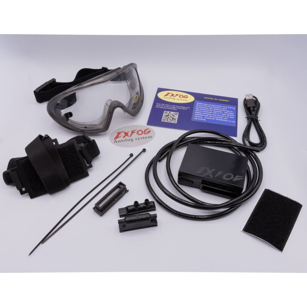 ExFog Industrial Workman's Kit OG Anti-Fog System with Over-Glasses Goggles